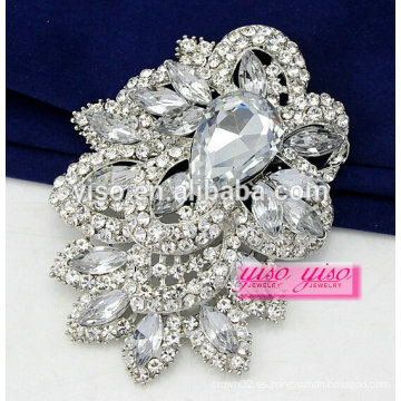 Broche de la boda de la flor de diamante de moda al por mayor